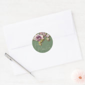 Orchids Floral Happy Moederdag Ronde Sticker (Envelop)