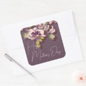Orchids Floral Happy Moederdag Vierkante Sticker (Envelop)