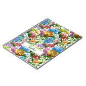 Orchids Floral Pattern Monogram Name Notitieboek (Linkerzijde)