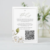 Orchids Frame Elegant Tropical Wedding Informatiekaartje (Staand voorkant)