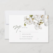 Orchids Frame Elegant Tropical Wedding RSVP Kaartje (Voorkant)