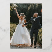 Orchids Frame Elegant Wedding Folie Uitnodiging (Achterkant)