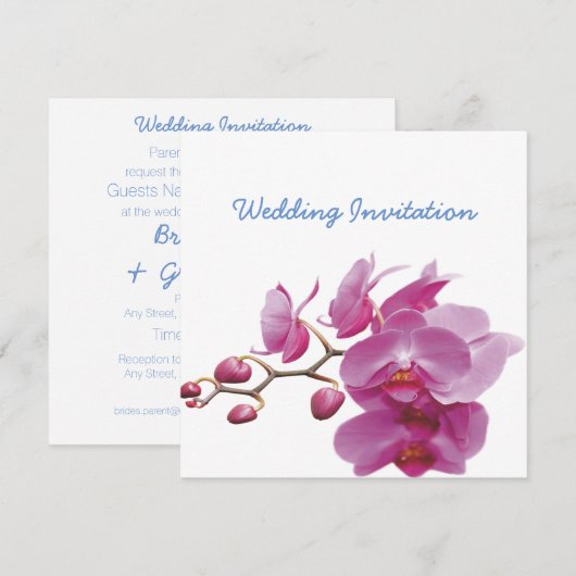 Orchids Indure Wedding Packets Kits Kaart (Voorkant / Achterkant)