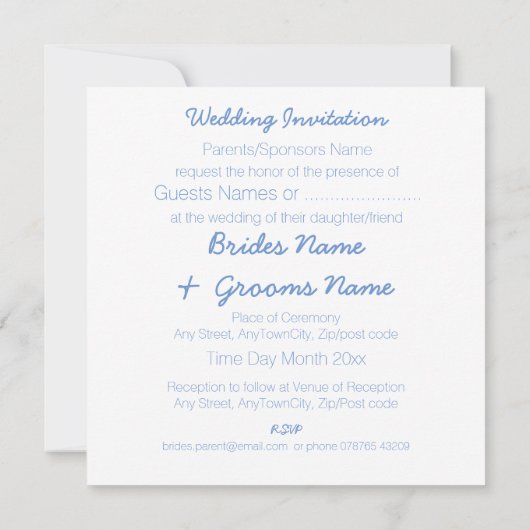 Orchids Indure Wedding Packets Kits Kaart (Achterkant)