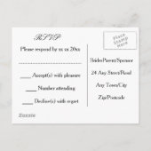 Orchids Indure Wedding Packets Kits Uitnodiging Briefkaart (Achterkant)