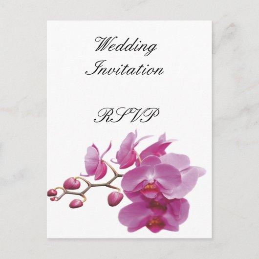 Orchids Indure Wedding Packets Kits Uitnodiging Briefkaart (Voorkant)
