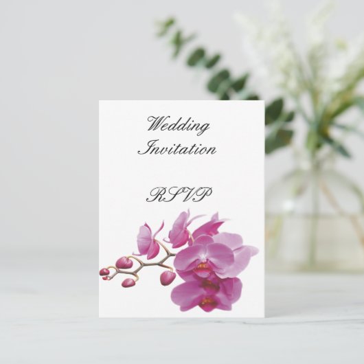Orchids Indure Wedding Packets Kits Uitnodiging Briefkaart (Staand voorkant)