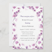 Orchids Invitation, Garden Theme Invitation Kaart (Voorkant)