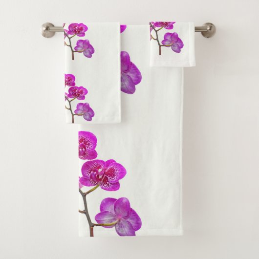 Orchids op lichte Achtergrond van de Reeks van de Bad Handdoek (Insitu)