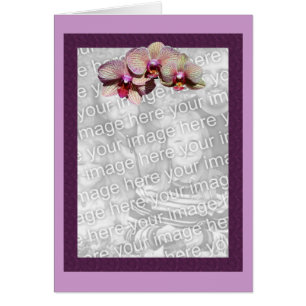 Orchids Paars Floral-fotokaart