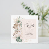 Orchids Palms Boho Vrijgezellenfeest Kaart (Staand voorkant)