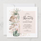 Orchids Palms Boho Vrijgezellenfeest Kaart (Voorkant)