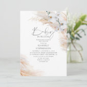 Orchids Pampas Grass Baby in het Baby shower Bloom Kaart (Staand voorkant)