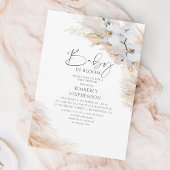 Orchids Pampas Grass Baby in het Baby shower Bloom Kaart