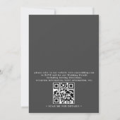 Orchids Pampas Grass Budget QR Code Wedding Kaart (Achterkant)