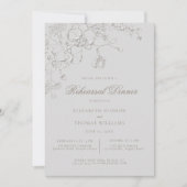 Orchids Reverie Ivory Formal Rehearsal Dinner Kaart (Voorkant)