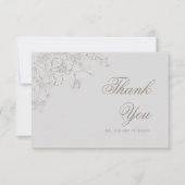 Orchids Reverie Ivory Formal Traditional Wedding Bedankkaart (Voorkant)