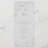 Orchids Reverie Ivory Formal Traditional Wedding Menu (Voorkant)