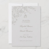 Orchids Reverie Ivory Formal Traditional Wedding Save The Date (Voorkant)