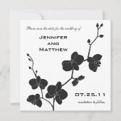 Orchids Save the Date - Black and White (Voorkant)