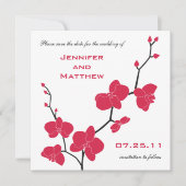 Orchids Save the Date - Red en Black (Voorkant)