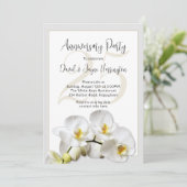 Orchids Silver Jubileum Party Invitation Kaart (Staand voorkant)