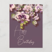 Orchids Tropical Floral Happy Birthday Briefkaart (Voorkant)
