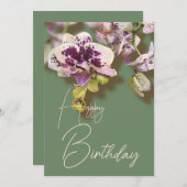 Orchids Tropical Floral Happy Birthday Feestdagenkaart (Voorkant / Achterkant)