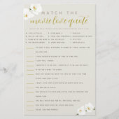 Orchids Vrijgezellenfeest Game Match Filmcitaten Flyer (Voorkant)