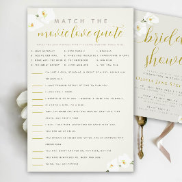 Orchids Vrijgezellenfeest Game Match Filmcitaten Flyer