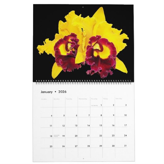 Orchids Wall Agenda Kalender (Jan 2026)