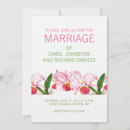 ORCHIDS WEDDING INVITATION | PINK GREEN KAART
