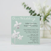 Orchids Wedding Uitnodiging (Staand voorkant)