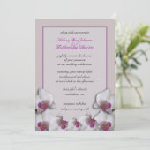 Orchids Wedding Uitnodiging (Staand voorkant)