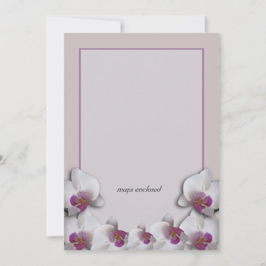 Orchids Wedding Uitnodiging (Achterkant)