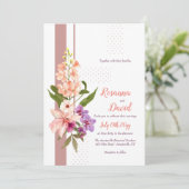 Orchids Wedding Uitnodiging (Staand voorkant)