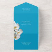 Orchids Woman's Birthday Party All In One Uitnodiging (Buitenkant)