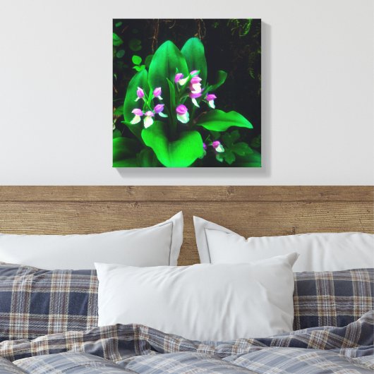 Orchis Wildbloemen Canvas Afdruk (Insitu (Slaapkamer))