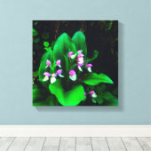 Orchis Wildbloemen Canvas Afdruk (Insitu (Houten vloer))