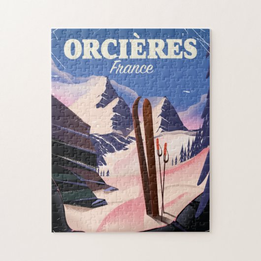 ORCIÈRES france ski poster Legpuzzel (Verticaal)