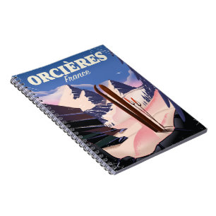 ORCIÈRES france ski poster Notitieboek