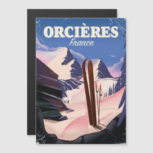 ORCIÈRES frankrijk ski poster (Voorkant / Achterkant)
