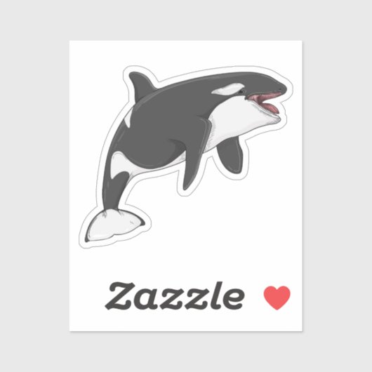 Orcinus Orca vectorillustratie Sticker (Vel)