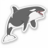 Orcinus Orca vectorillustratie Sticker (Voorkant)