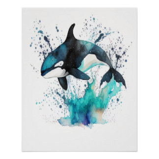 Orcinus orca Wall art Perfect Poster