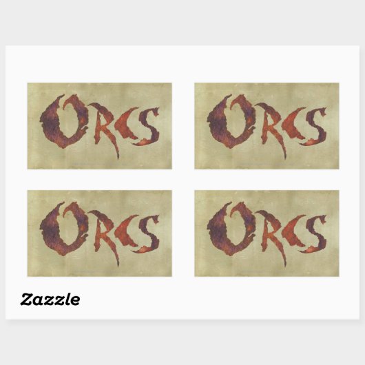 Orcs Rechthoekige Sticker (Vel)