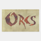 Orcs Rechthoekige Sticker (Voorkant)