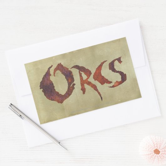 Orcs Rechthoekige Sticker (Envelop)