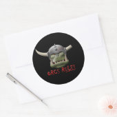 Orcs Rule! Ronde Sticker (Envelop)