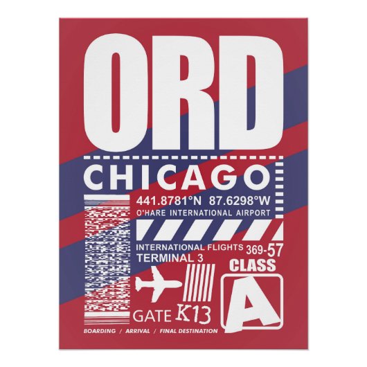 ORD Chicago Airport Perfect Poster (Voorkant)